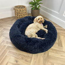 Load image into Gallery viewer, Donut Bed For Dogs, Donut Shape Dog Bed, Fluffy Donut Dog Bed, Donut Pet Dog Bed, Doughnut Bed Dog, Fun Dog Bed, Calm Dog Bed, Anti Anxiety Dog Bed, Eco Friendly Dog Bed, Comfy Dog Bed, Fluffy Dog Bed, Round Dog Bed, Dog Nesting Bed,