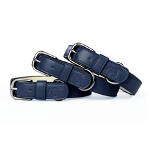 Load image into Gallery viewer, Vegan Leather Dog Collar - Midnight Blue
