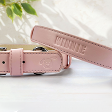 Load image into Gallery viewer, Vegan Leather Dog Collar - Baby Pink