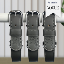Load image into Gallery viewer, charcoal dog collar vegan
