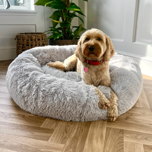 Load image into Gallery viewer, Husky Grey Calming Donut Bed
