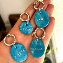 Load image into Gallery viewer, Quarry Collection - Handcrafted Dog Tag - Blue Marble
