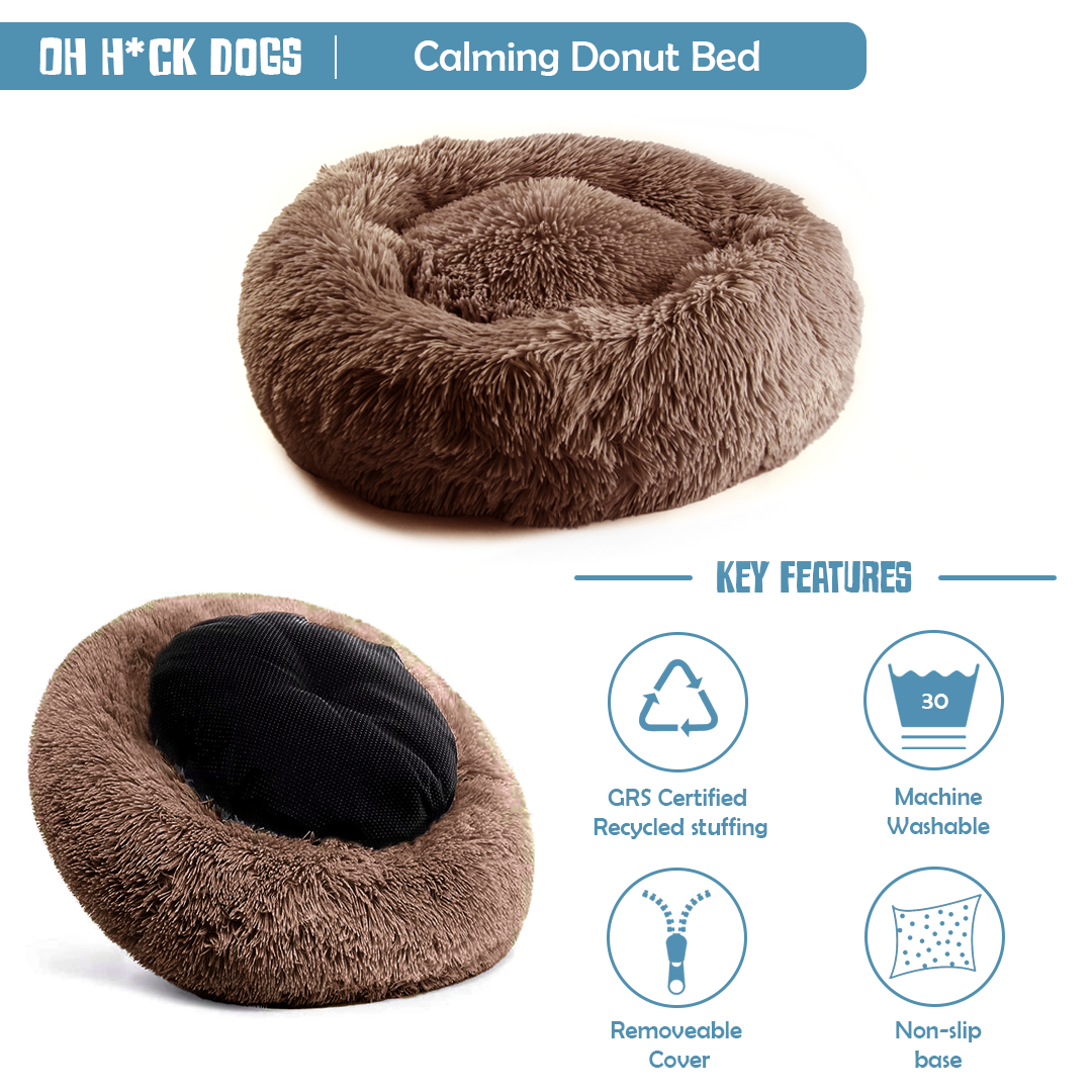 Calming Donut Bed - Light Brown