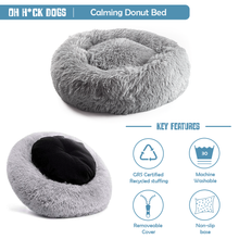 Load image into Gallery viewer, Calming Donut Bed - Husky Grey
