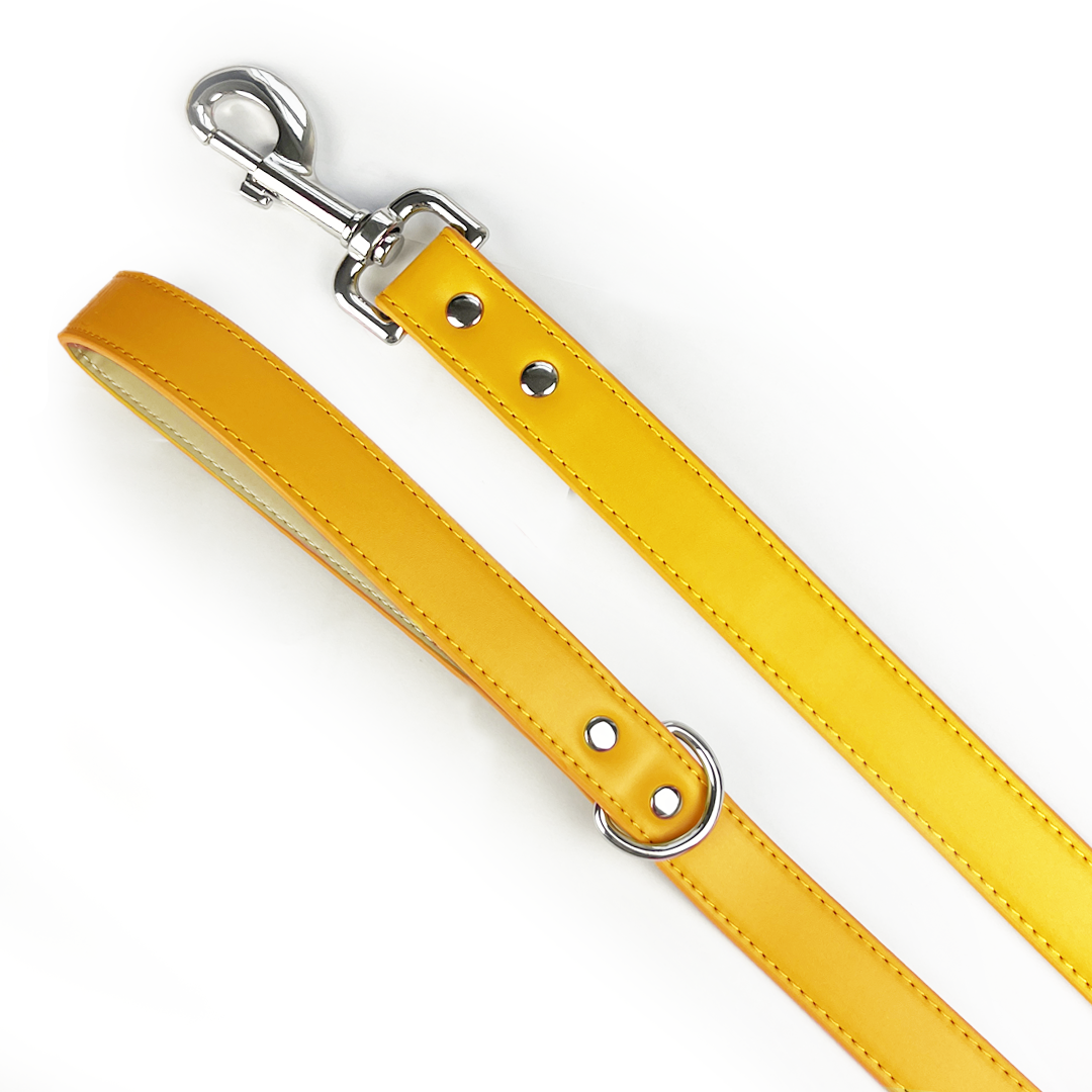 Vegan Leather Dog Lead - Amber