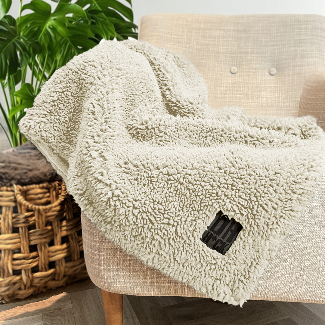 100% Recycled Fluffy Dog Blanket - Buttercream