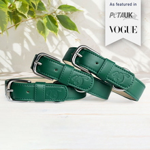 Load image into Gallery viewer, Vegan Leather Dog Collar - Racing Green
