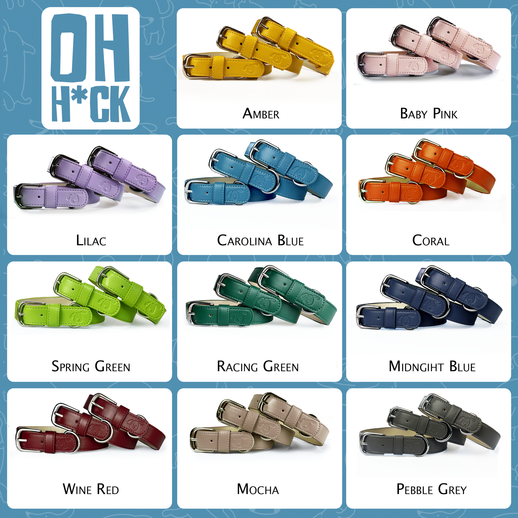 Vegan Leather Dog Collar - The Blue One