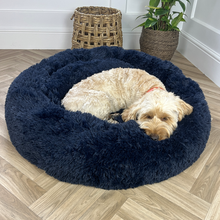 Load image into Gallery viewer, Frenchie Blue Calming Donut Bed
