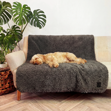 Load image into Gallery viewer, 'The Snuggler' Fluffy Dog Blanket - Slate
