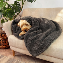 Load image into Gallery viewer, 'The Snuggler' Fluffy Dog Blanket - Slate
