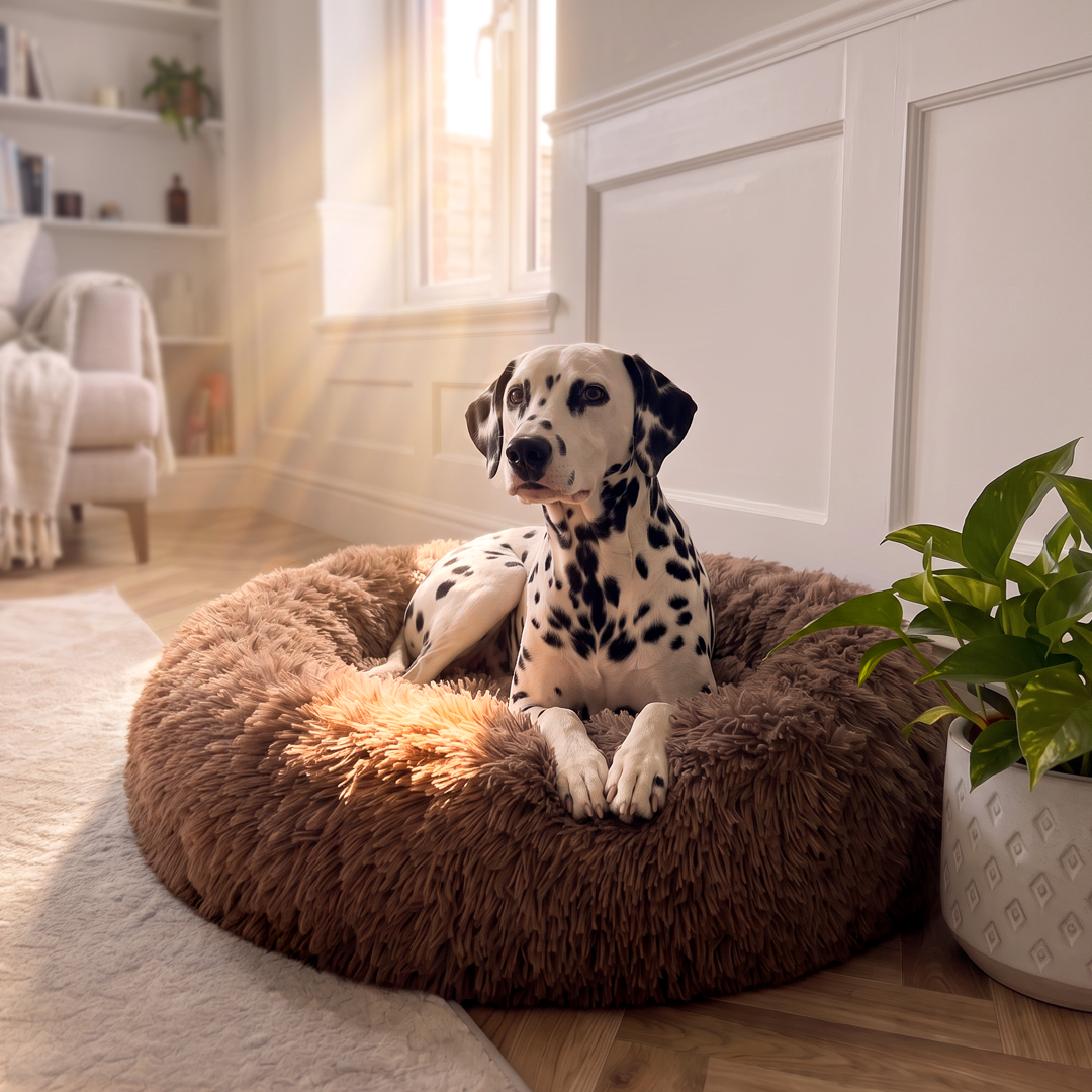 Calming Donut Bed - Light Brown