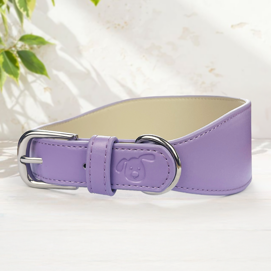 Whippet & Hound Vegan Leather Collar - Lilac
