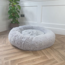 Load and play video in Gallery viewer, Calming Donut Bed - Husky Grey
