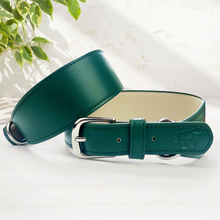 Load image into Gallery viewer, Whippet &amp; Hound Vegan Leather Collar - Racing Green
