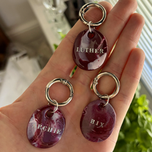 Load image into Gallery viewer, Quarry Collection - Handcrafted Dog Tag - Wine Marble

