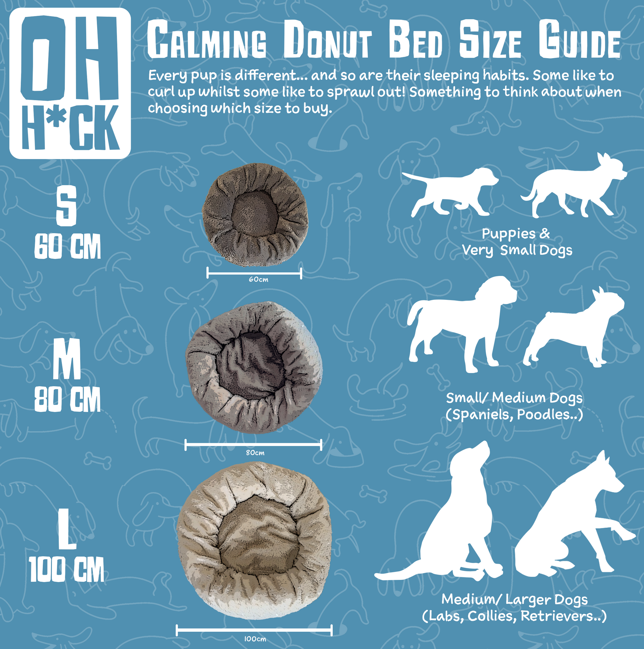 Calming Donut Bed - Husky Grey